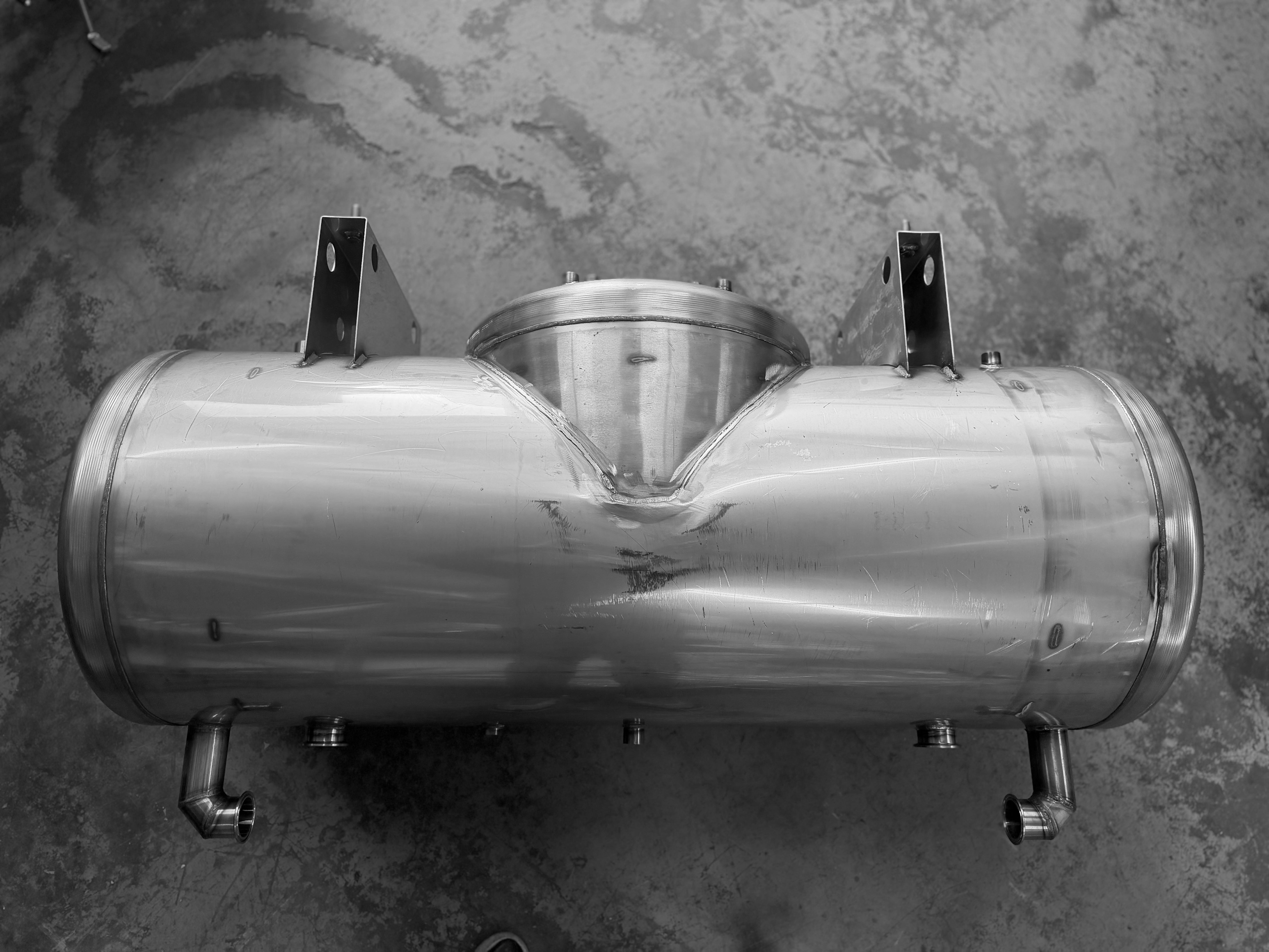 Close view of precision metal fabrication